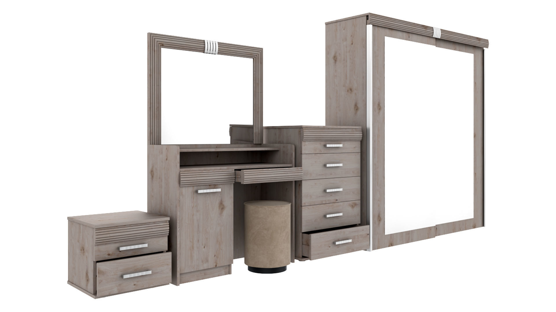 Bedroom Furniture 3D model_7