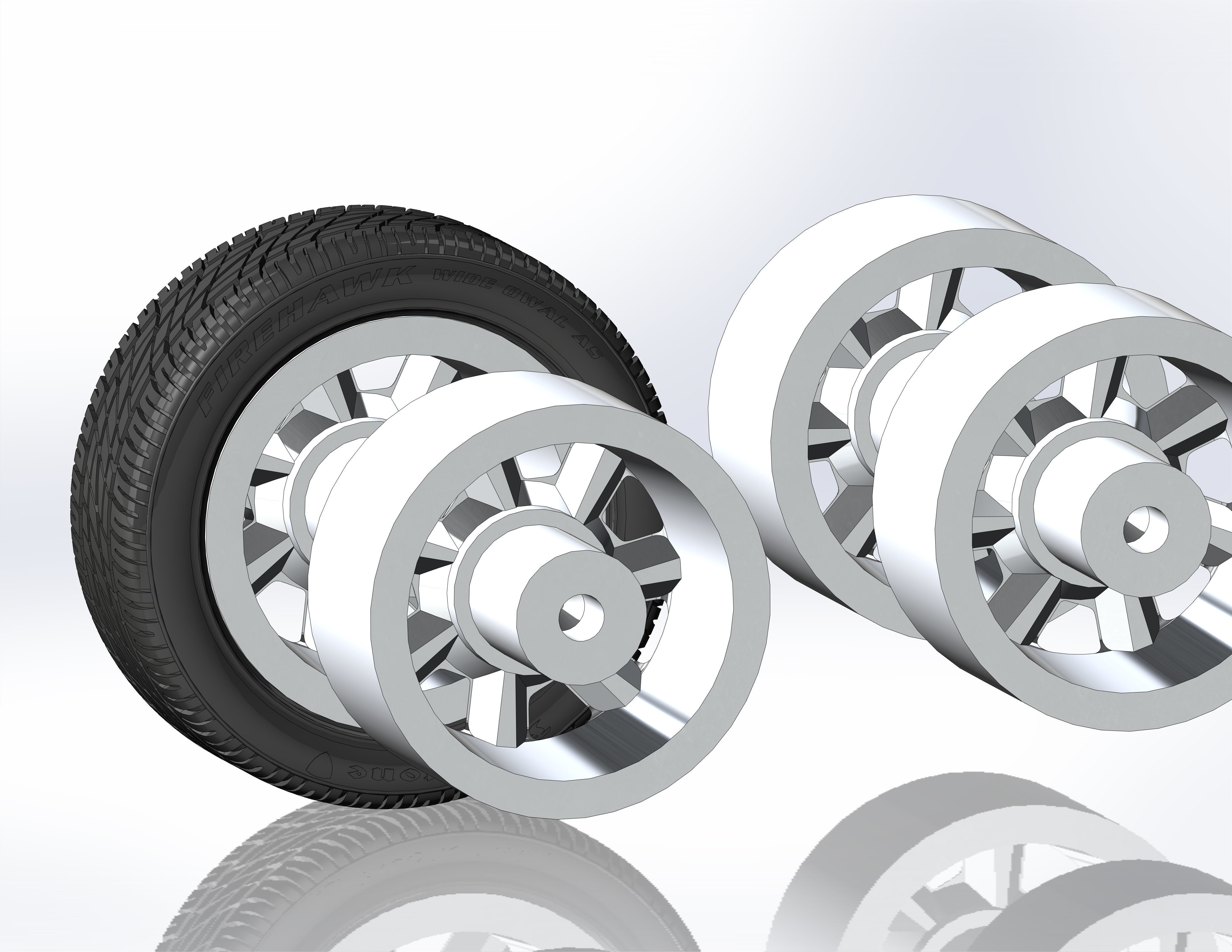 Wheels for scale model of Cobra R 1993 3D print model_8