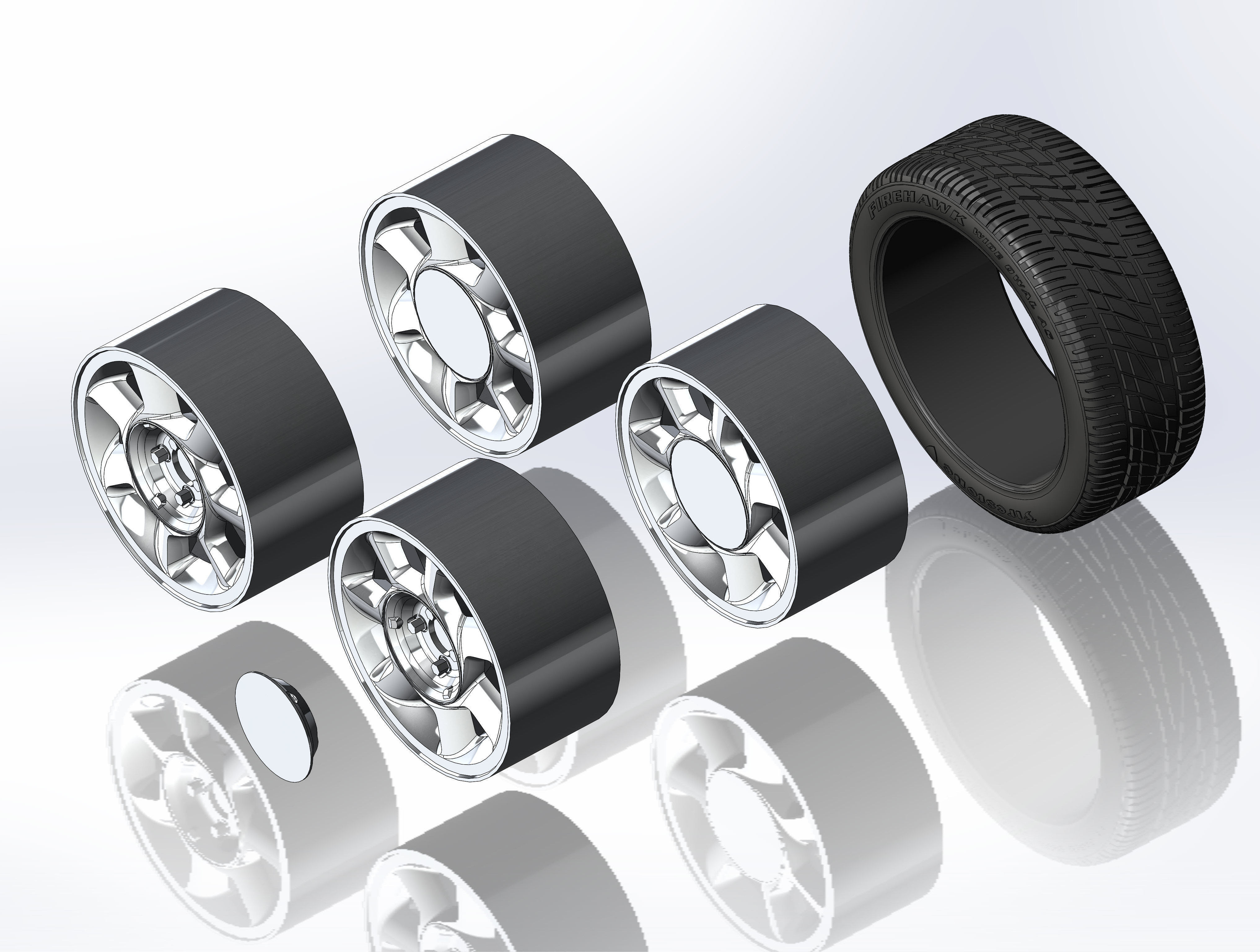 Wheels for scale model of Cobra R 1993 3D print model_9