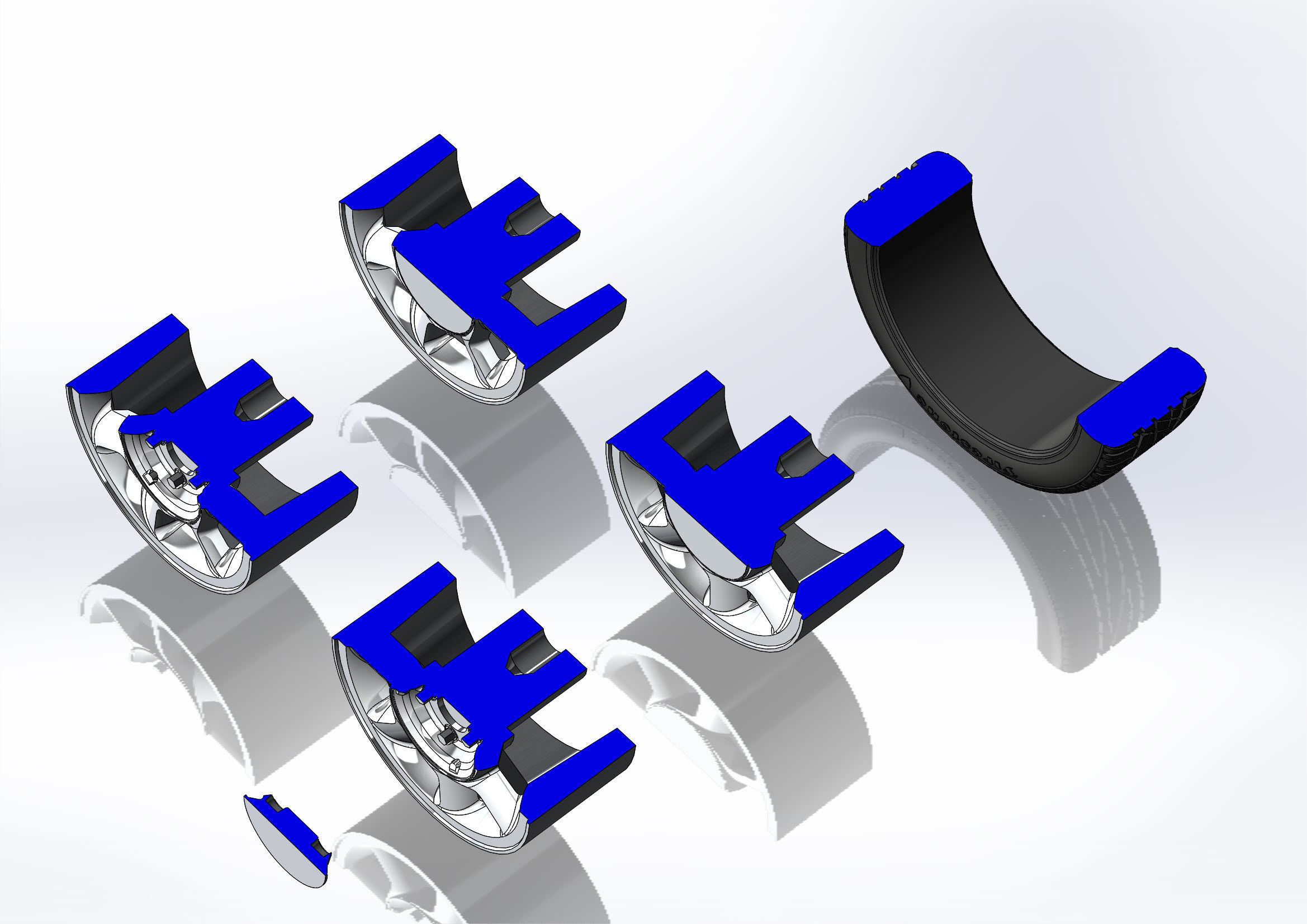 Wheels for scale model of Cobra R 1993 3D print model_11