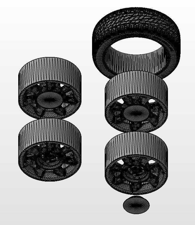 Wheels for scale model of Cobra R 1993 3D print model_15