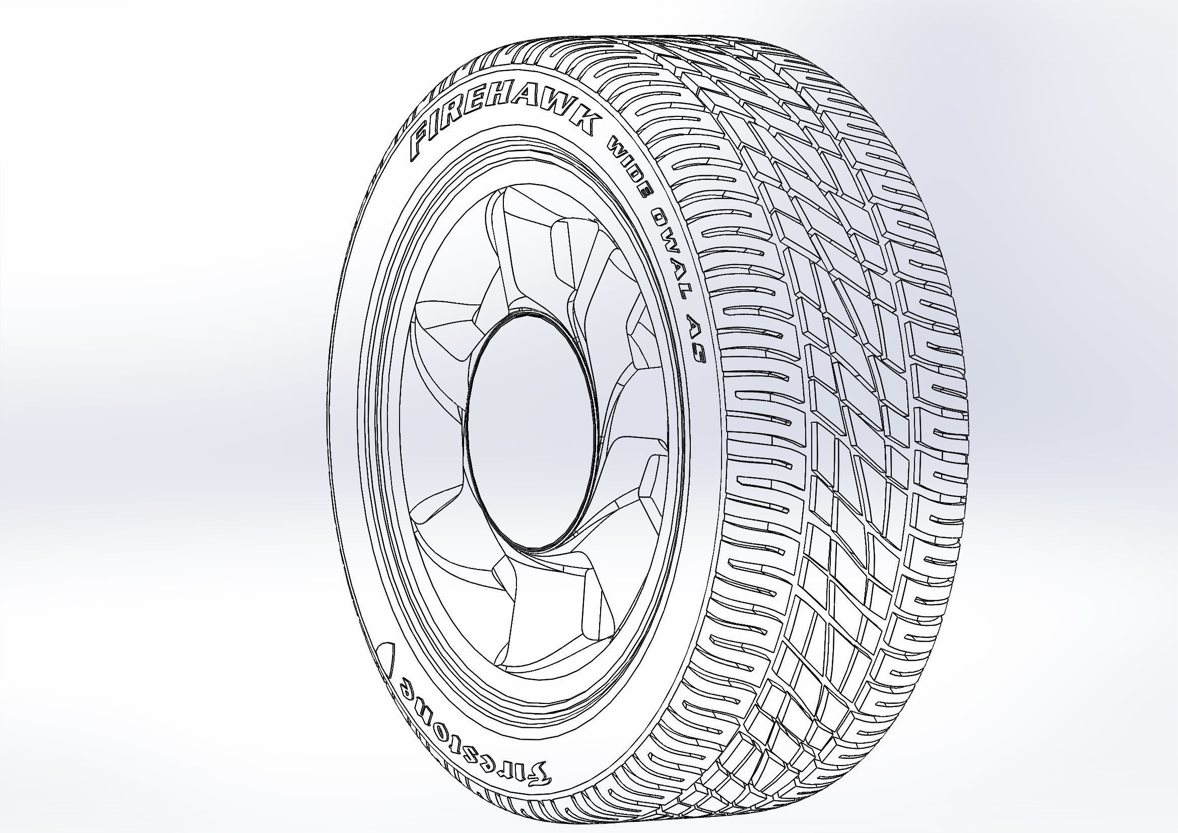 Wheels for scale model of Cobra R 1993 3D print model_1