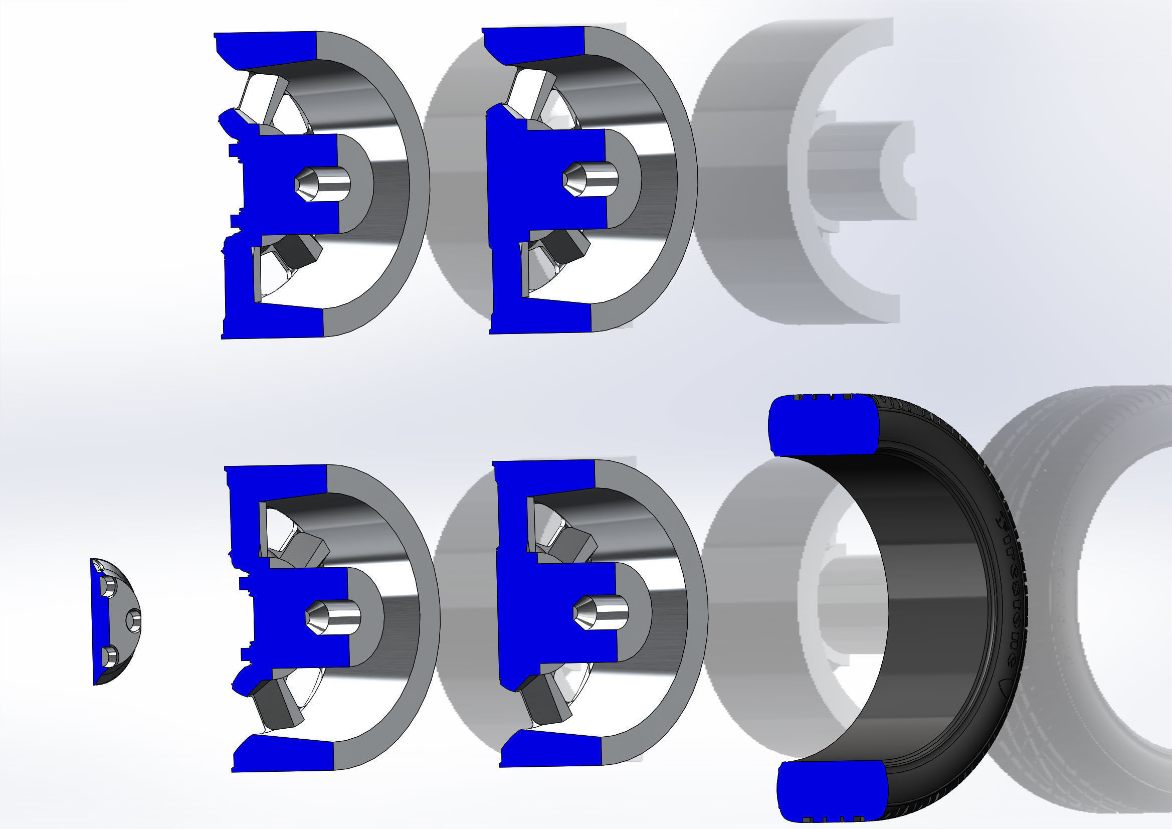 Wheels for scale model of Cobra R 1993 3D print model_12