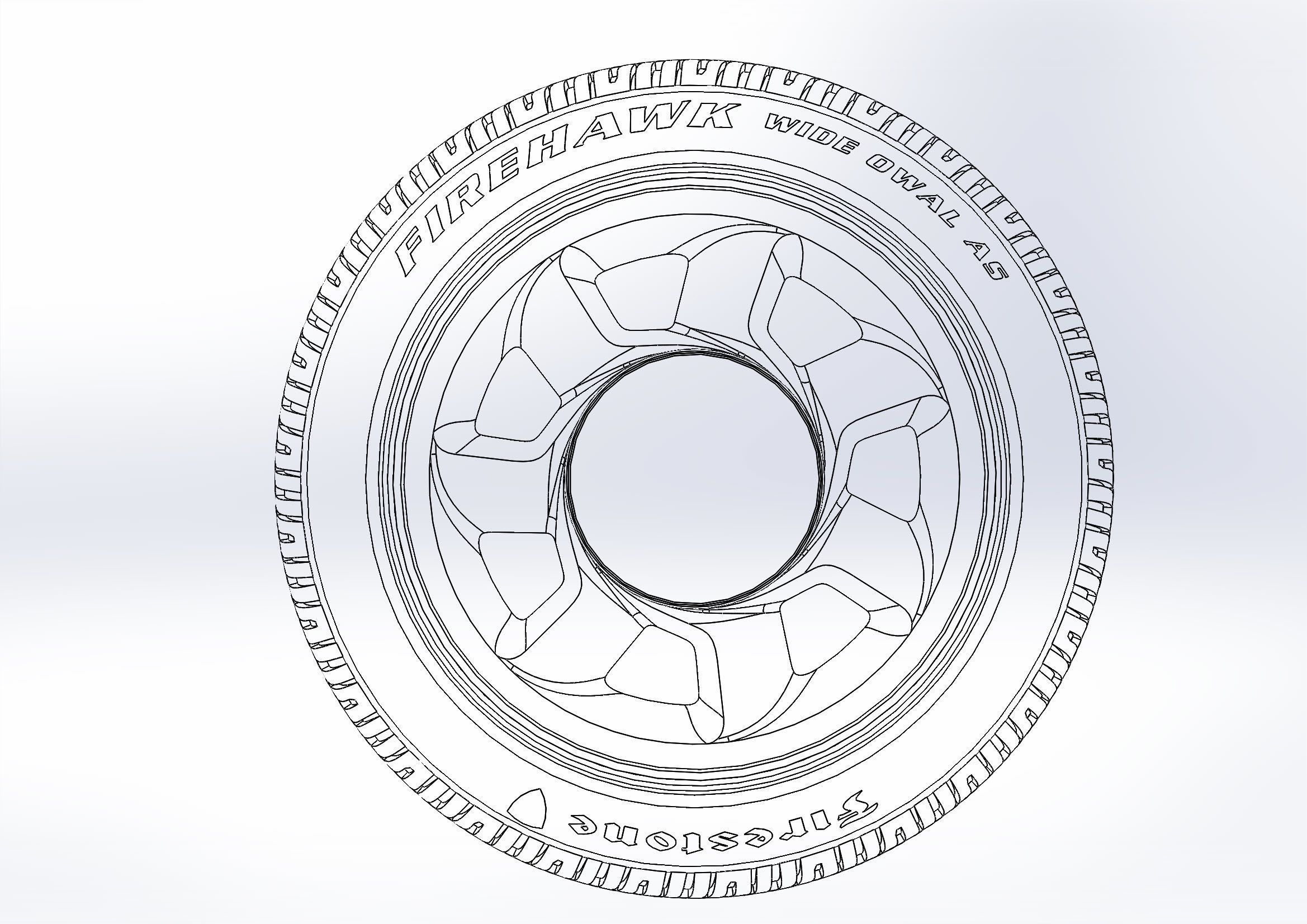 Wheels for scale model of Cobra R 1993 3D print model_3