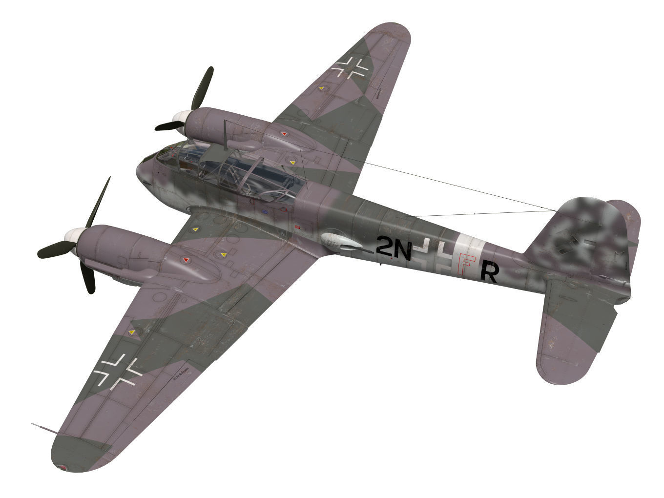 Messerschmitt Me 210 A1 3D model_1