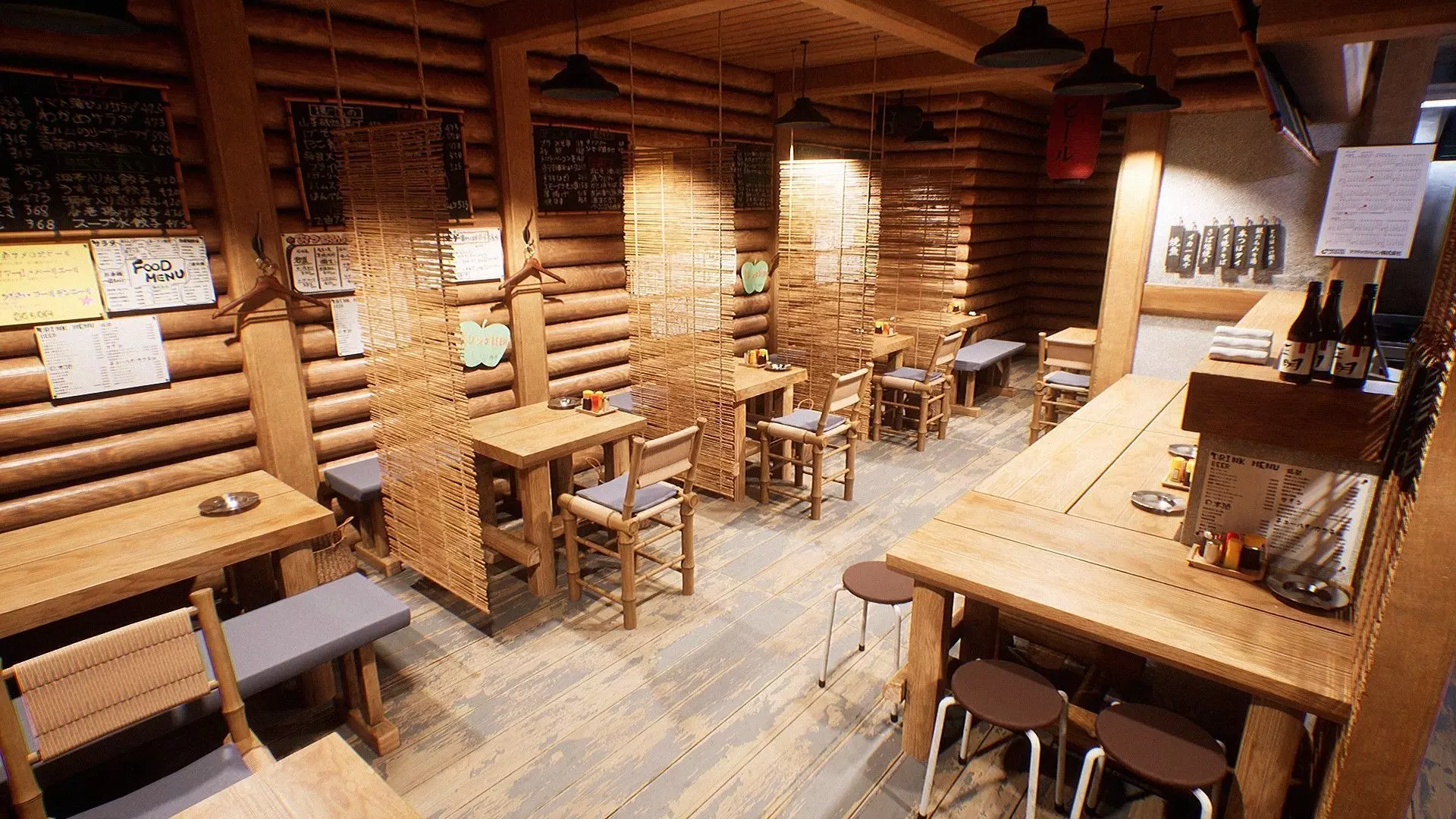Japanese Izakaya Restaurant 3 Low-poly 3D model