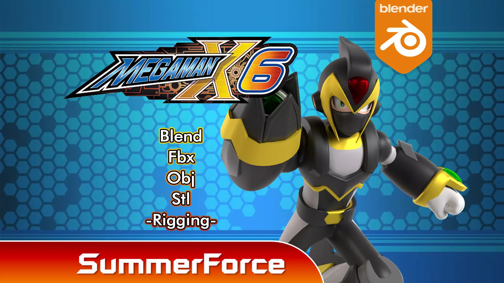 Megaman Shadow Armor - Mega Man X6 3D model_0