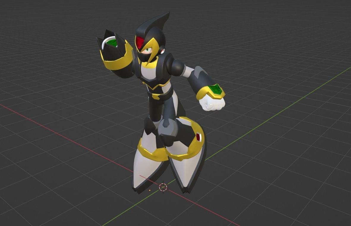 Megaman Shadow Armor - Mega Man X6 3D model_6