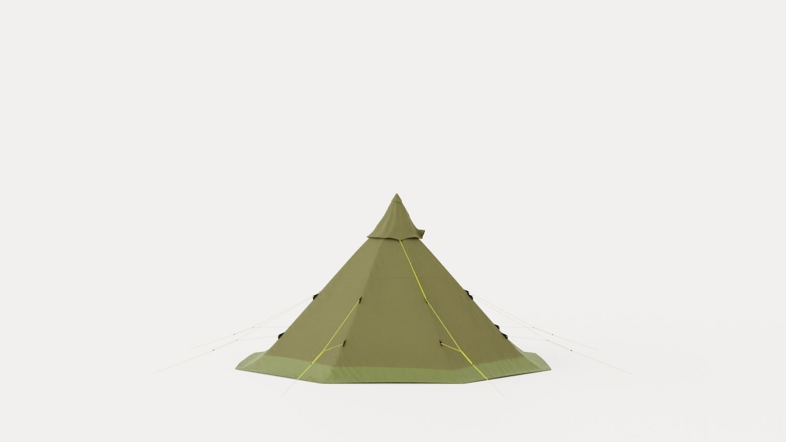 Varanger 12-14 Camp Outer Tent including Pole Low-poly 3D model_4