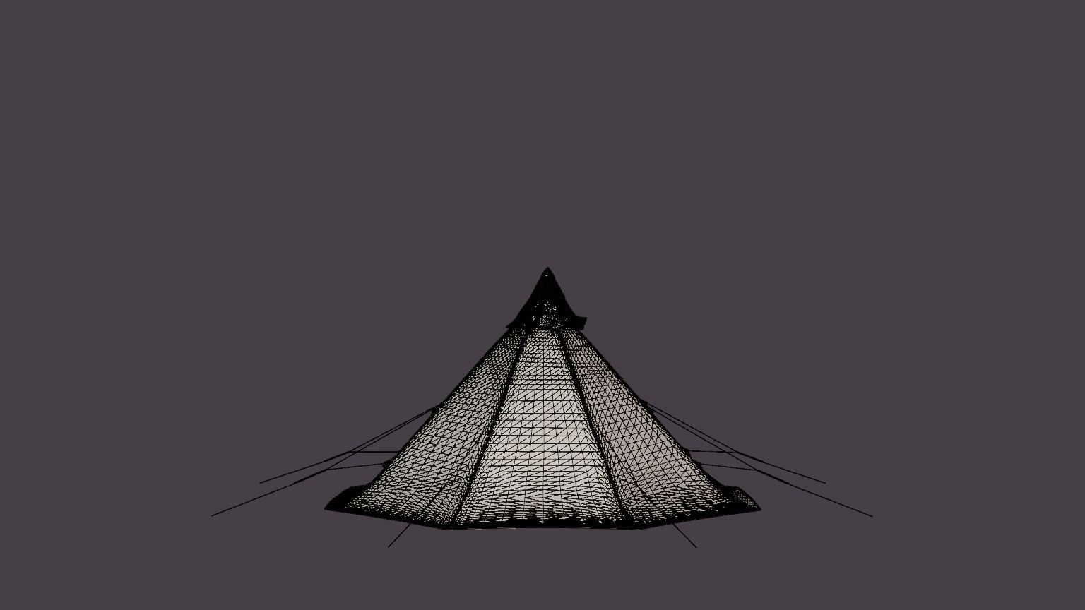 Varanger 12-14 Camp Outer Tent including Pole Low-poly 3D model_5