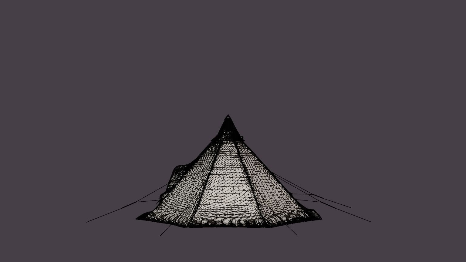 Varanger 12-14 Camp Outer Tent including Pole Low-poly 3D model_6