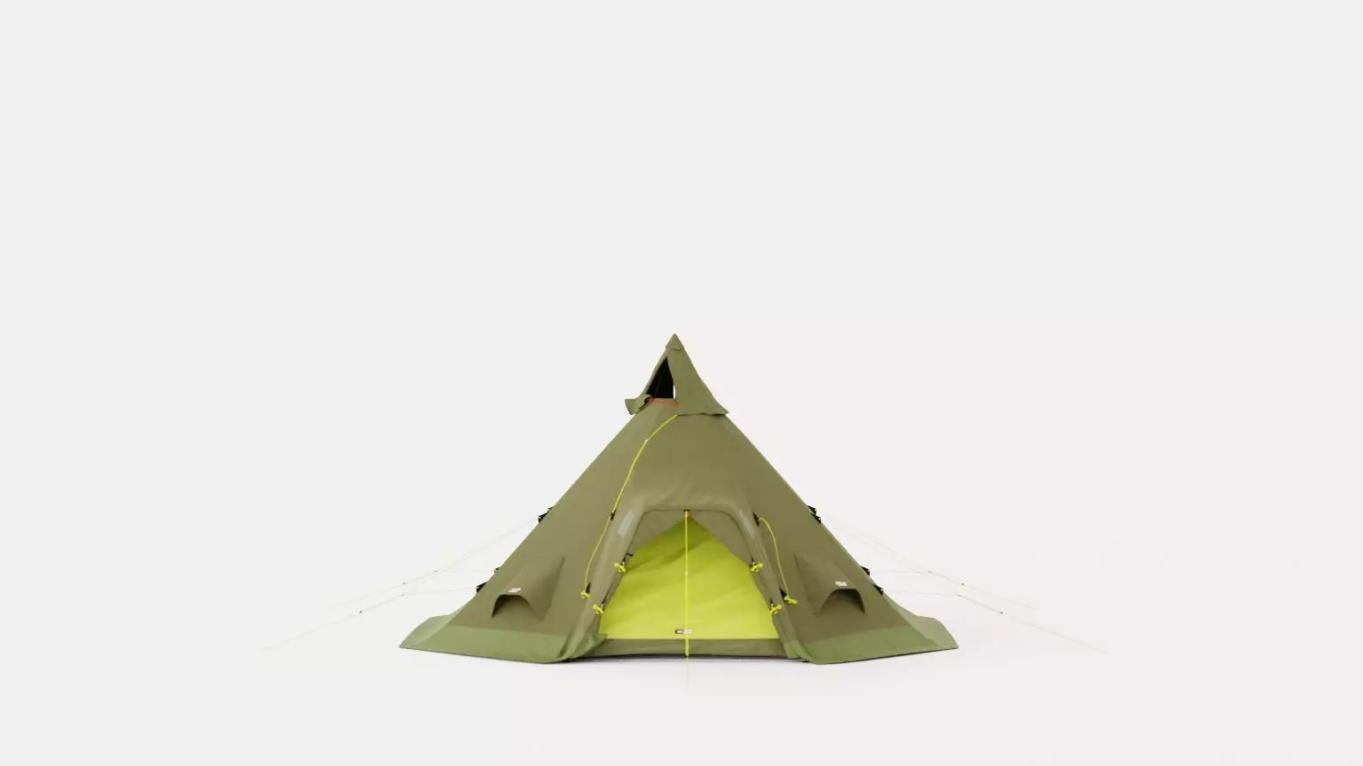 Varanger 12-14 Camp Outer Tent including Pole Low-poly 3D model_0