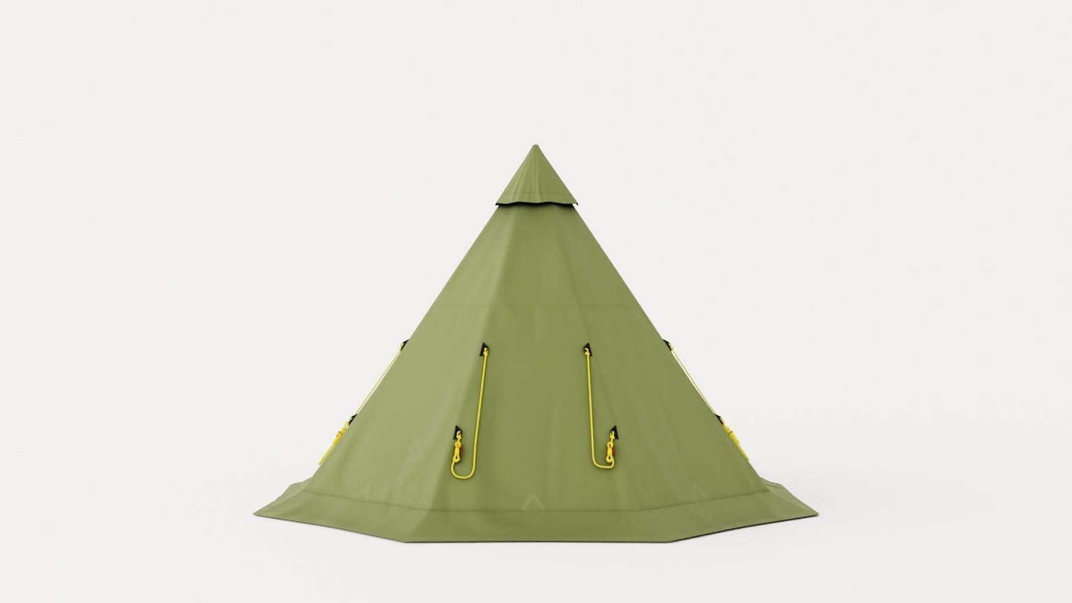 Varanger 4-6 Camp Outer Tent including Pole Low-poly 3D model_4