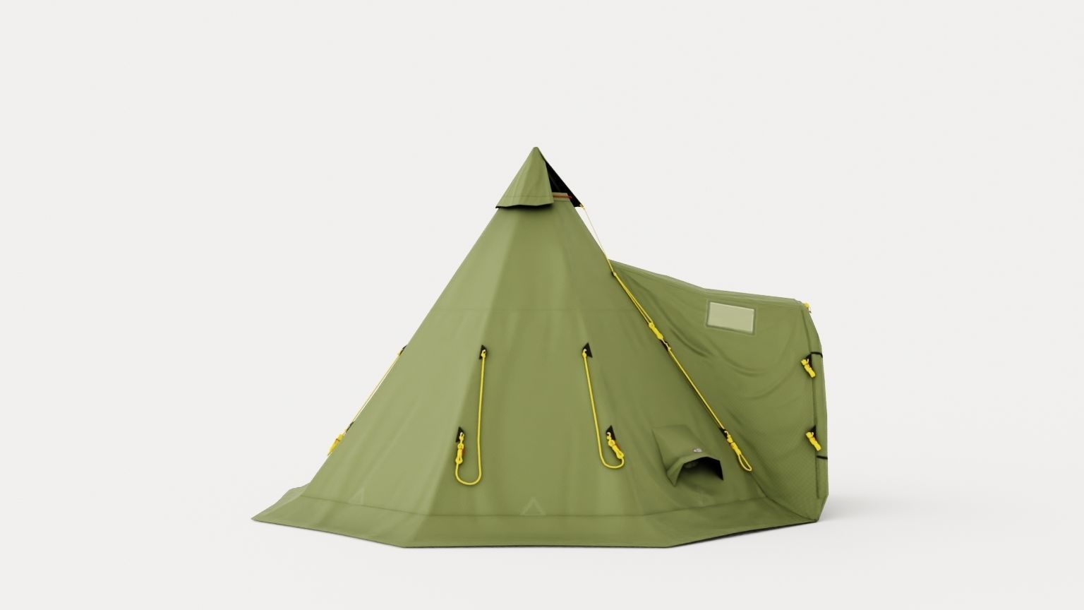 Varanger 4-6 Camp Outer Tent including Pole Low-poly 3D model_2