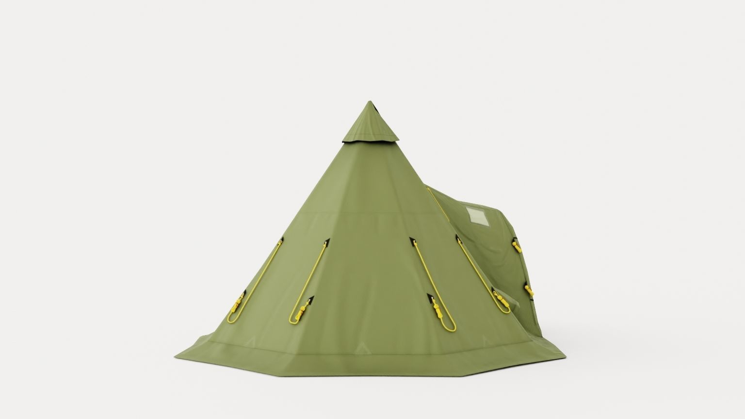 Varanger 4-6 Camp Outer Tent including Pole Low-poly 3D model_3