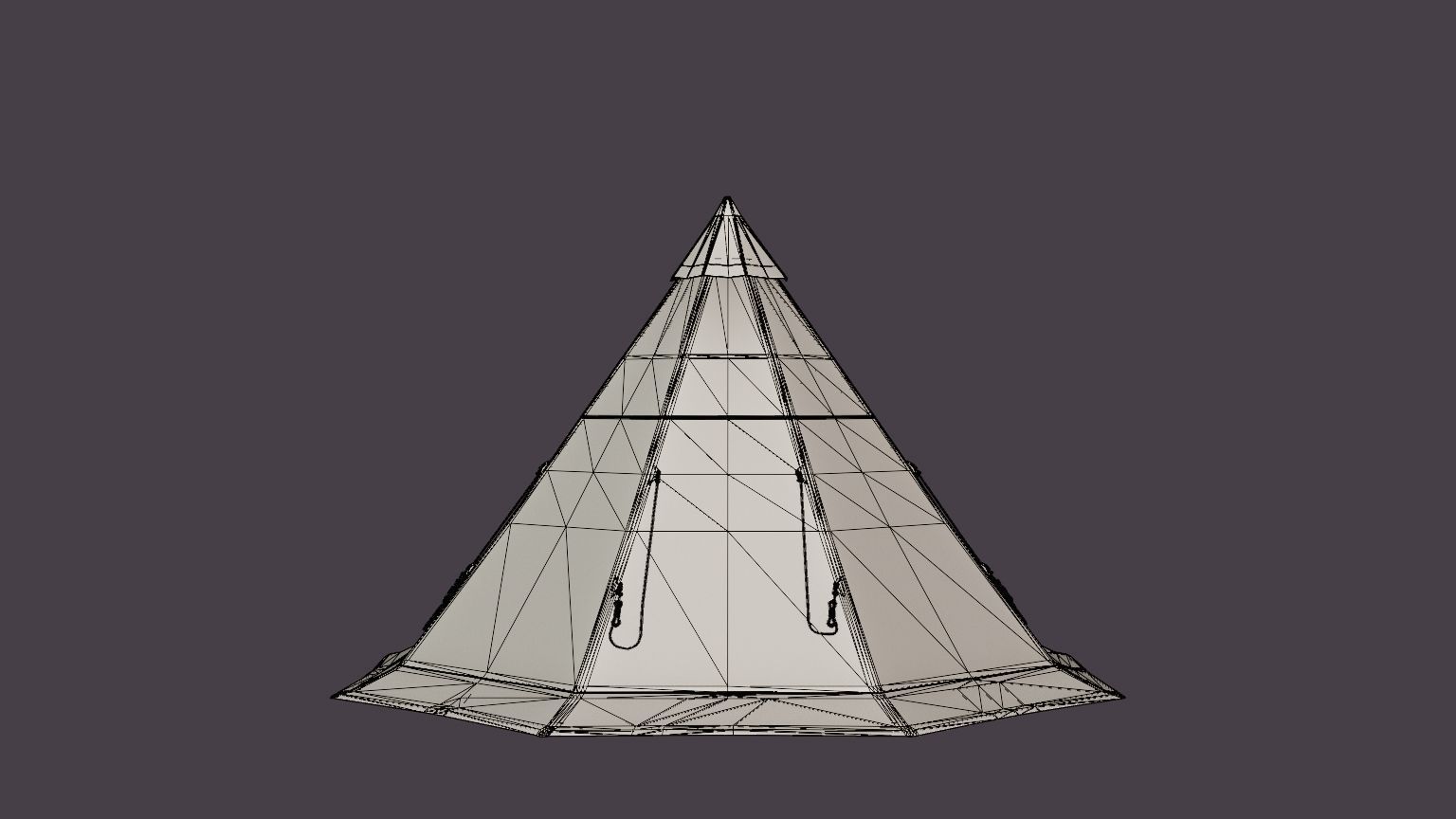 Varanger 12-14 Outer Tent including Pole Low-poly 3D model_5