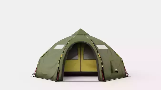 Varanger Dome 8-10 Outer Tent including Pole Low-poly 3D model