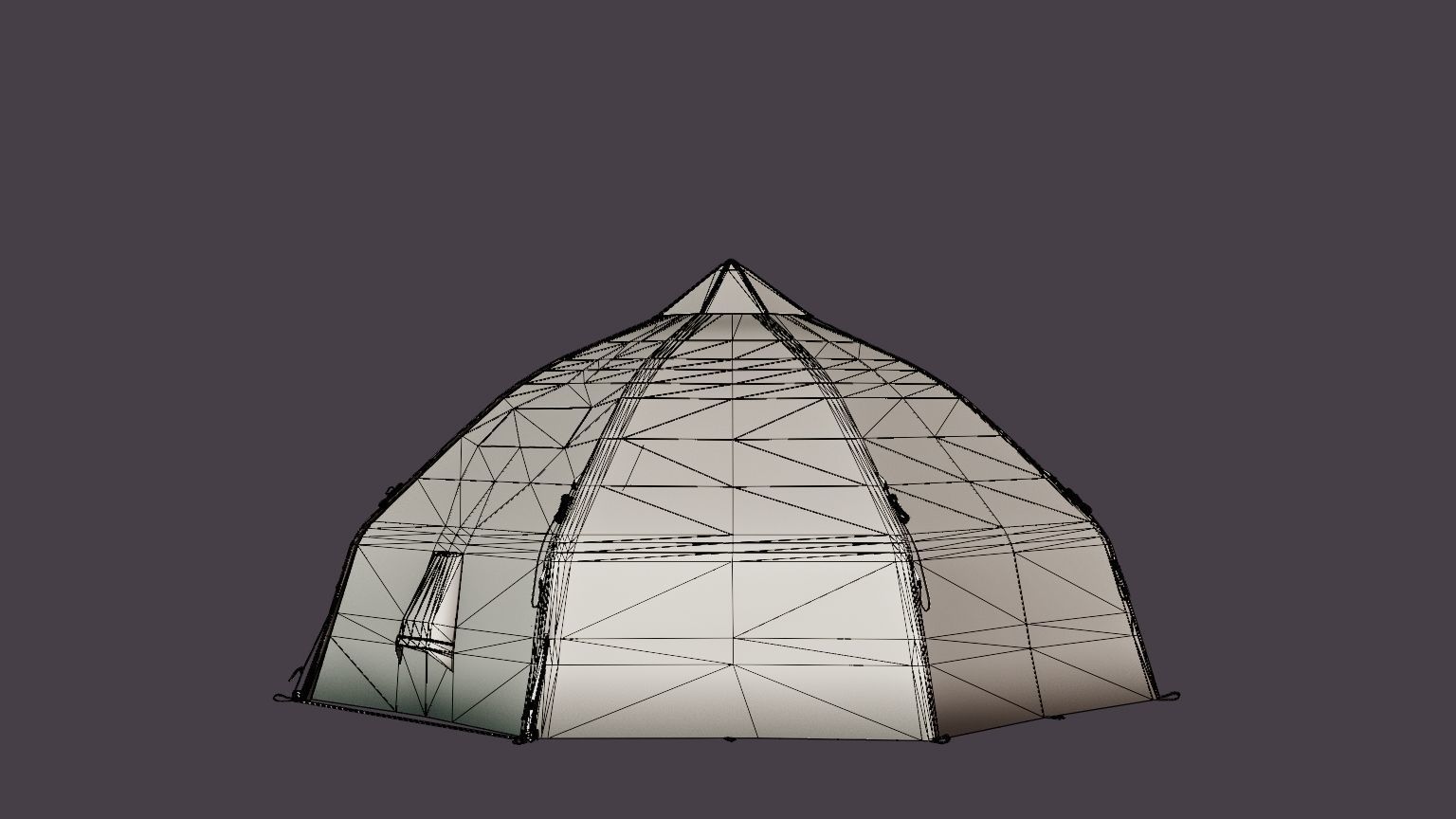 Varanger Dome 8-10 Outer Tent including Pole Low-poly 3D model_7