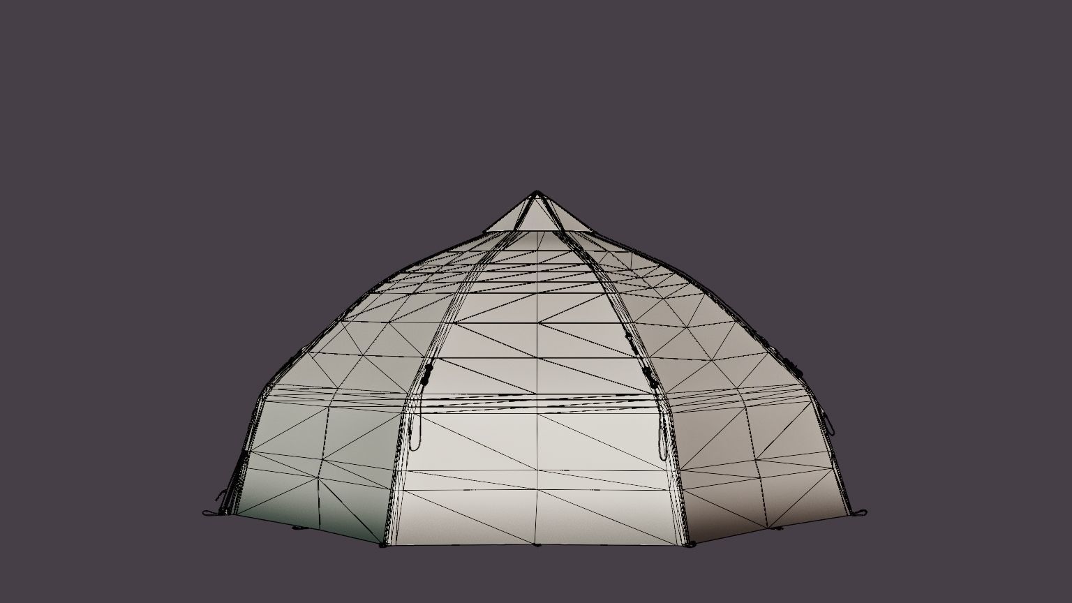 Varanger Dome 4-6 Outer Tent including Pole Low-poly 3D model_6