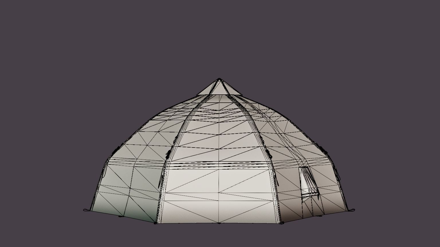 Varanger Dome 4-6 Outer Tent including Pole Low-poly 3D model_5