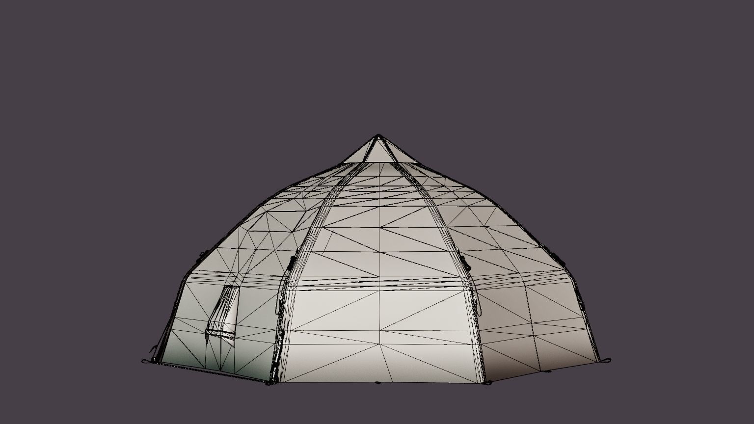 Varanger Dome 4-6 Outer Tent including Pole Low-poly 3D model_7