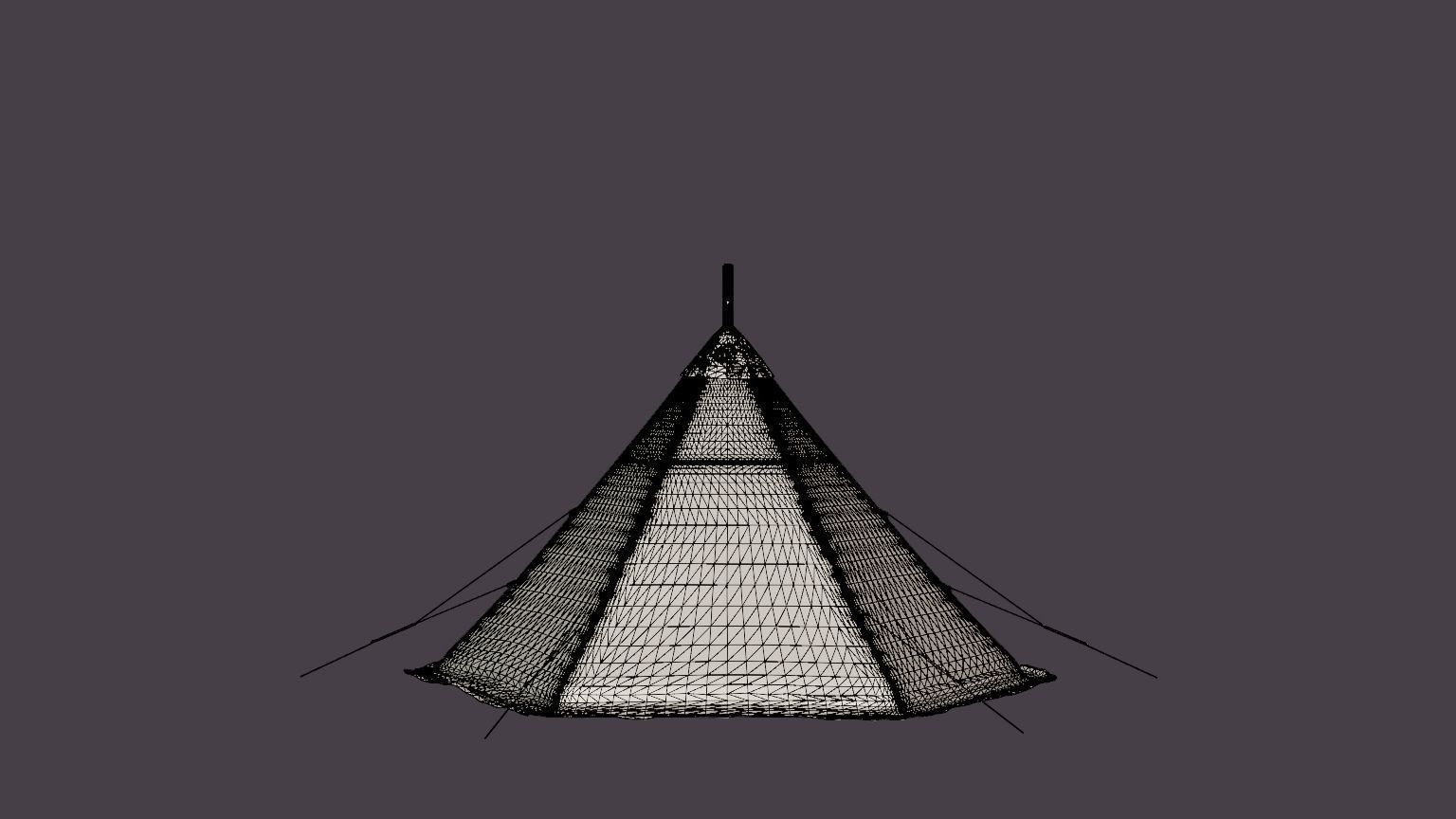 Pasvik 10-12 Outer Tent including Pole Low-poly 3D model_5