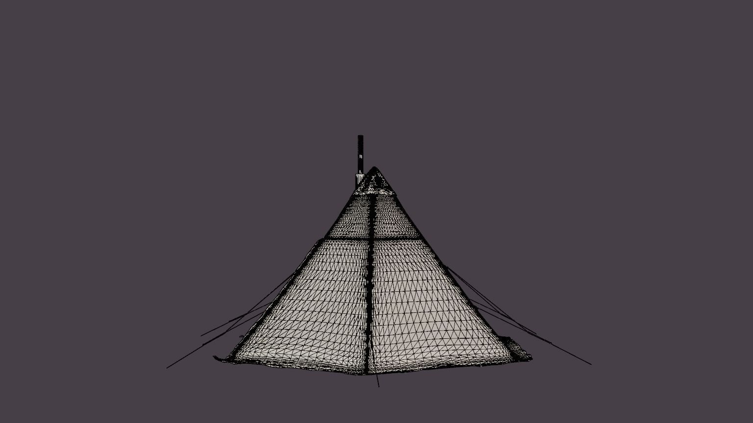 Pasvik 10-12 Outer Tent including Pole Low-poly 3D model_7