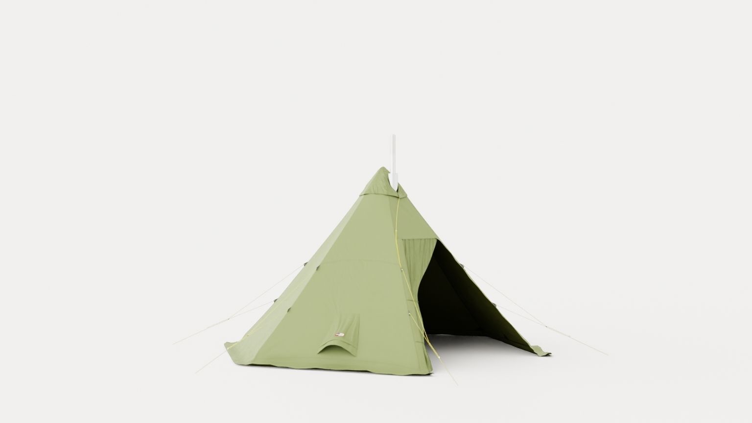 Pasvik 10-12 Outer Tent including Pole Low-poly 3D model_1