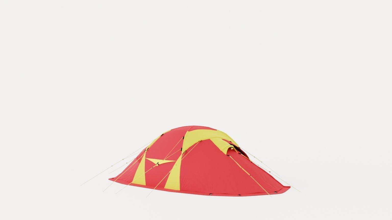 Svalbard 6 Camp Tent Low-poly 3D model_3