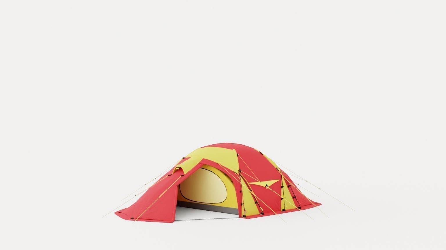 Svalbard 6 Camp Tent Low-poly 3D model_1