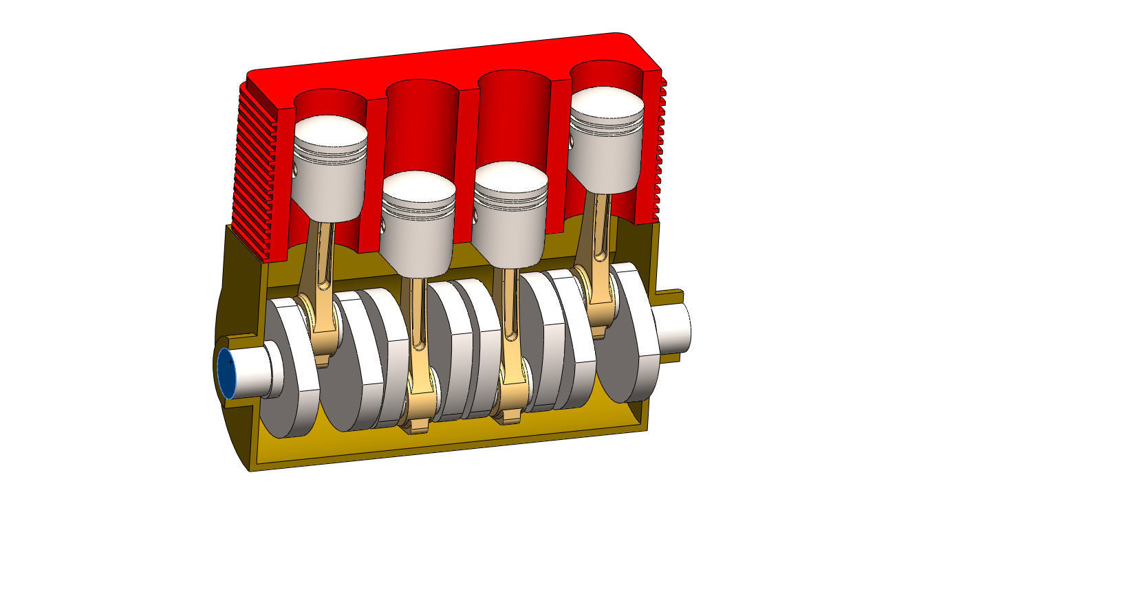 4 cylinder inline engine 3D model 3D printable | CGTrader