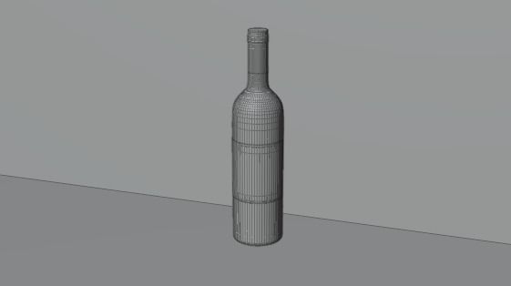 Wine Bottles Low-poly 3D model_4