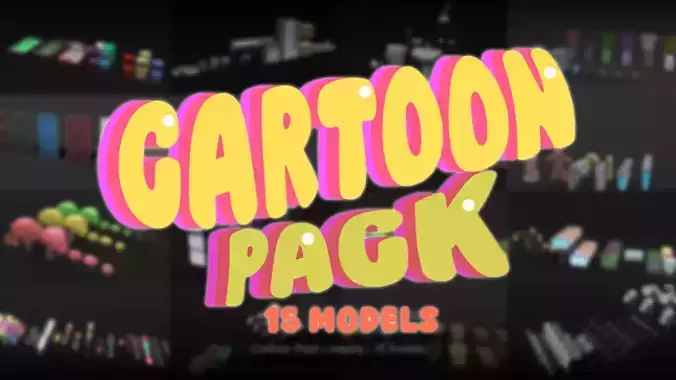 Cartoon Pack Lowpoly 3D Model Collection