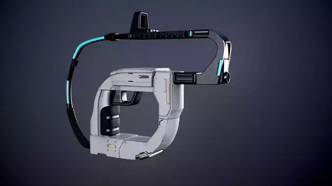 Oval shaped Sci fi blaster