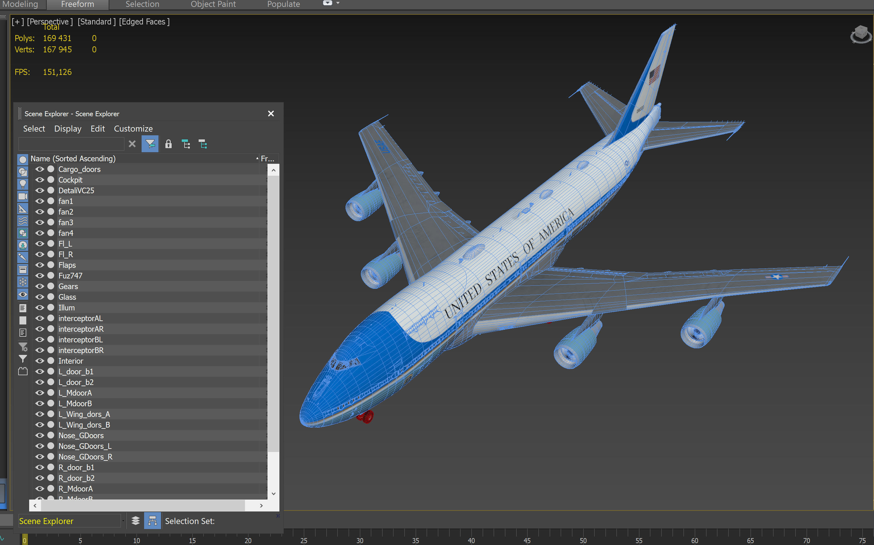 Air Force One Boeing VC-25 3D model_21