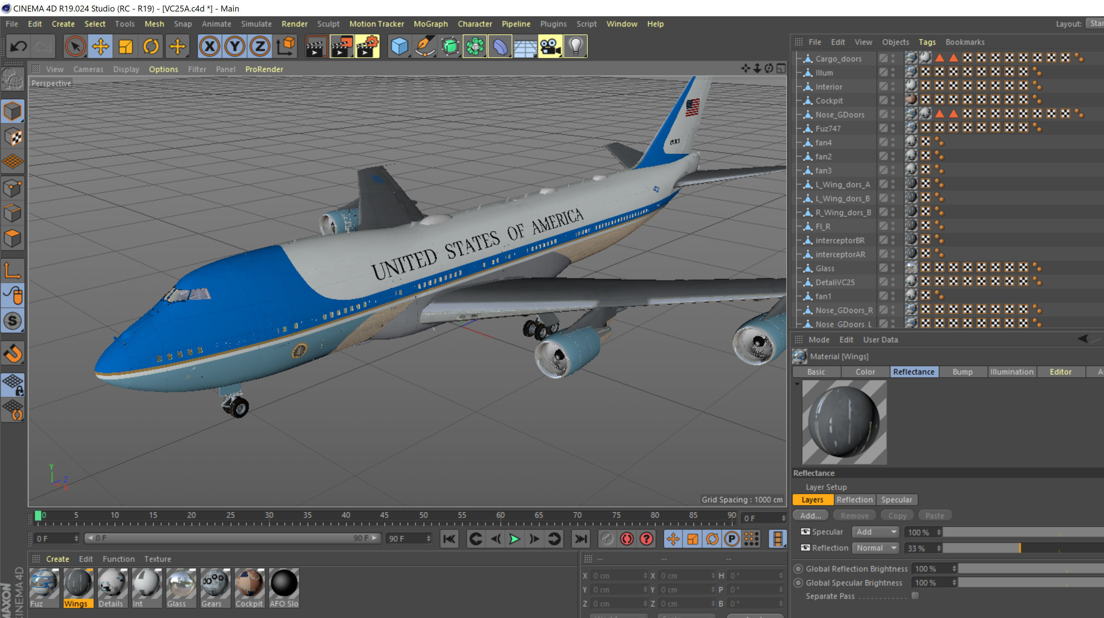 Air Force One Boeing VC-25 3D model_20