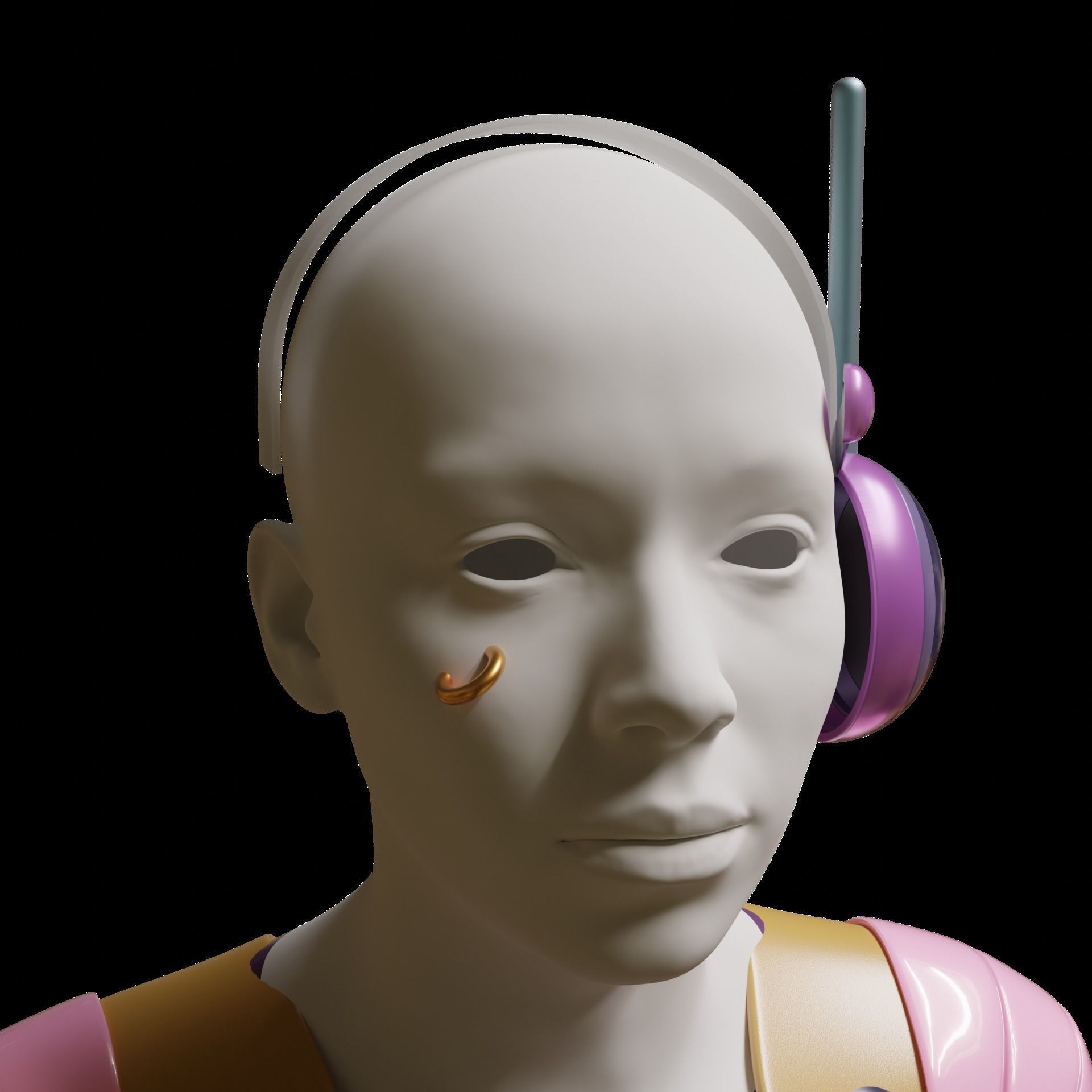 ONE PIECE JEWELRY BONNEY HEADPHONE  DOM BOOTS EGGHEAD COSPLAY 3D print model_5