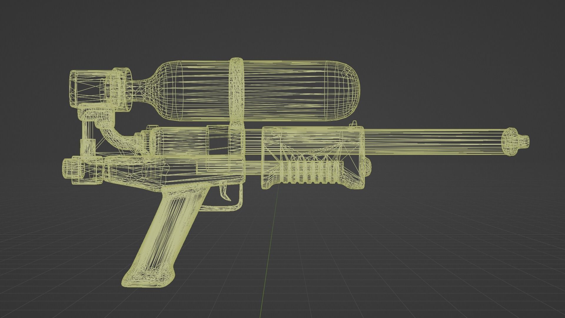Water Gun Low-poly 3D model_4