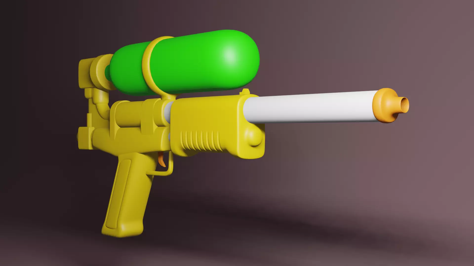 Water Gun Low-poly 3D model_0