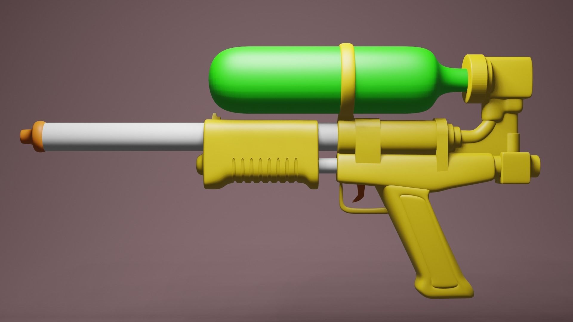 Water Gun Low-poly 3D model_2
