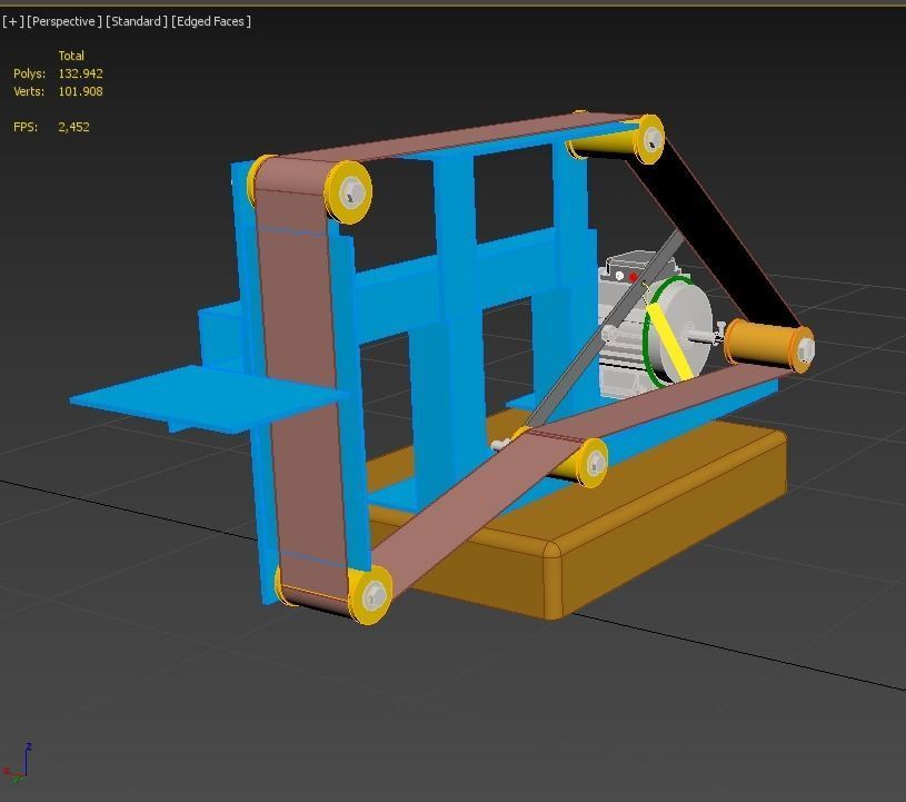 BELT POLISHER GRINDER SANDER ABRASIVE EDGES SHARPENER 3D model_10