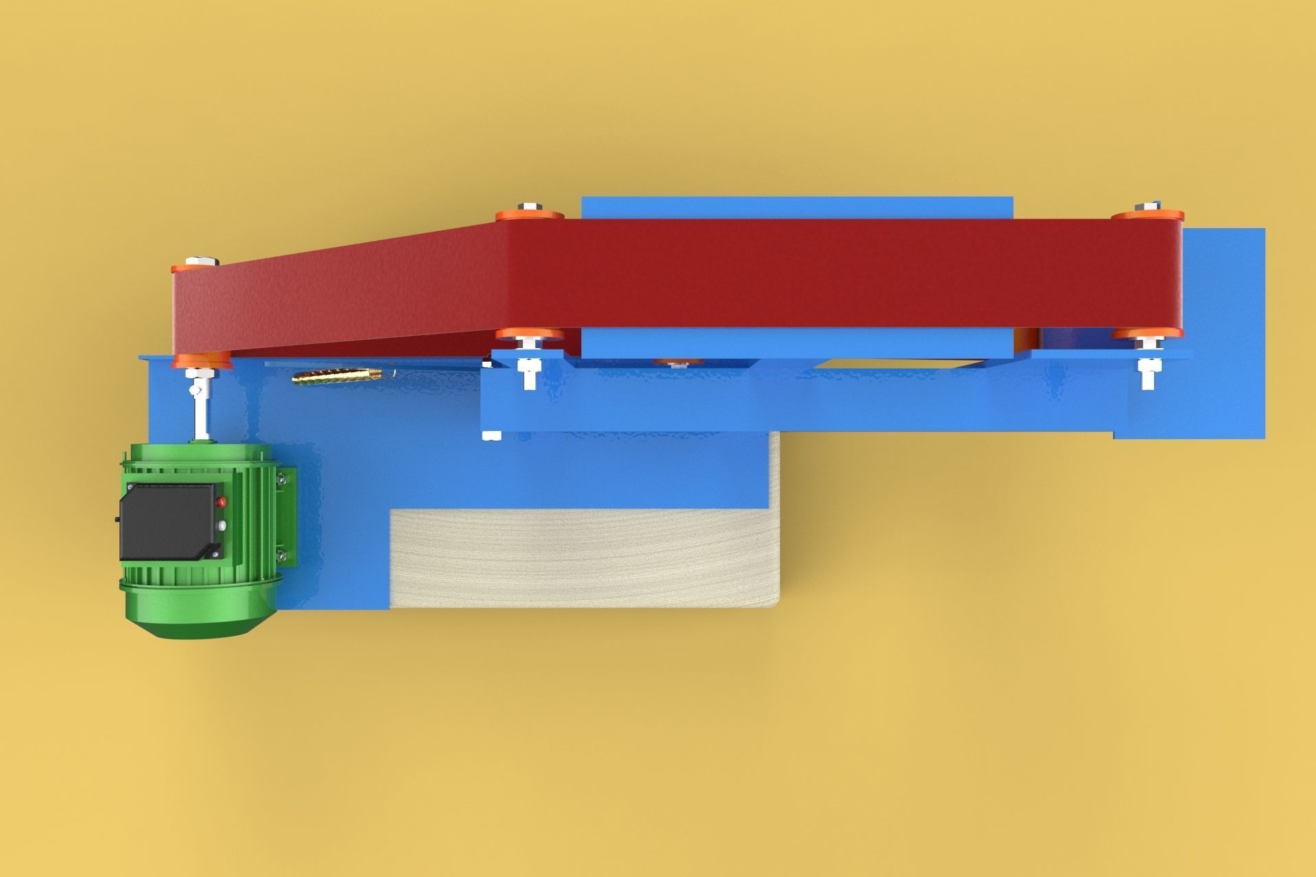 BELT POLISHER GRINDER SANDER ABRASIVE EDGES SHARPENER 3D model_5