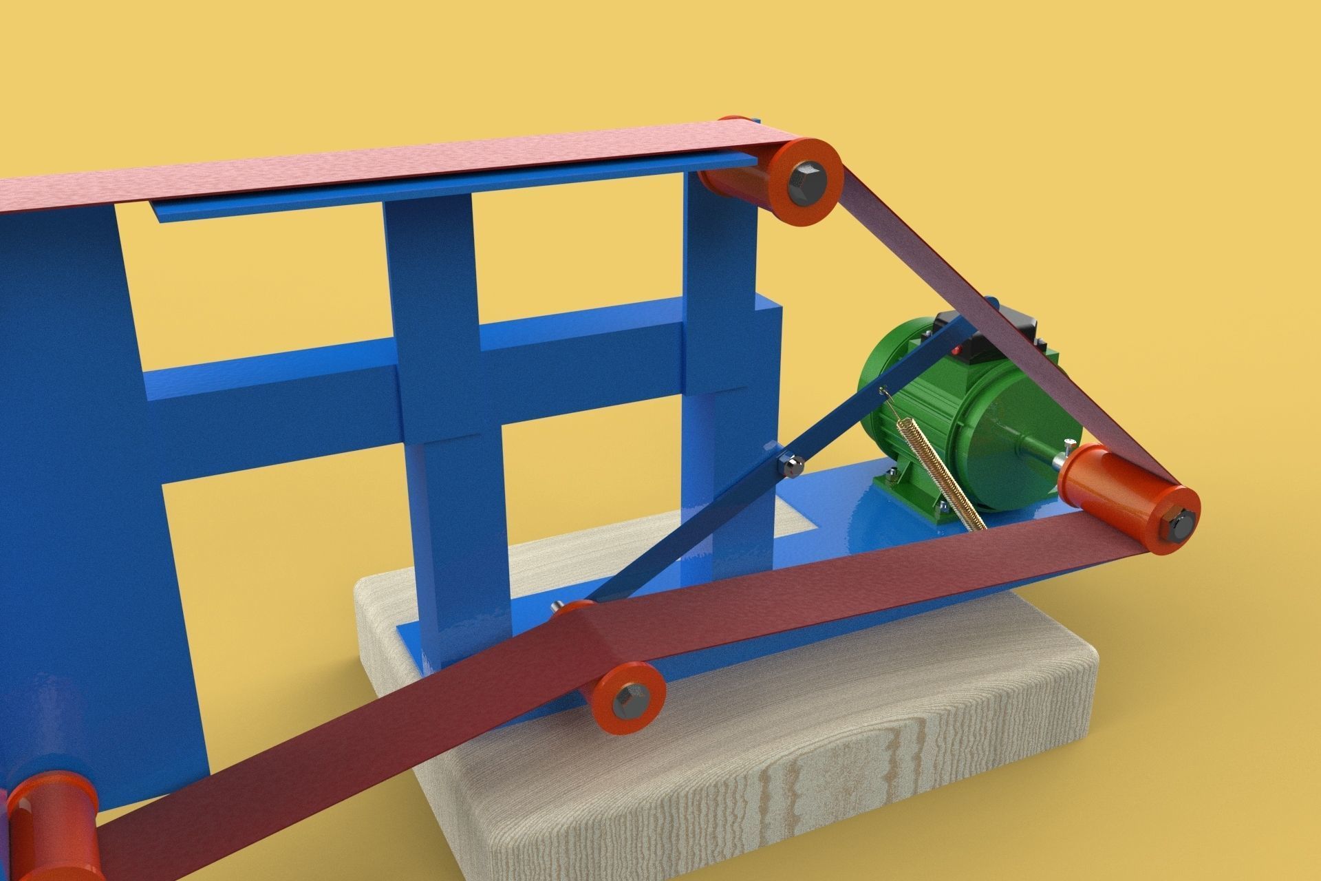 BELT POLISHER GRINDER SANDER ABRASIVE EDGES SHARPENER 3D model_9