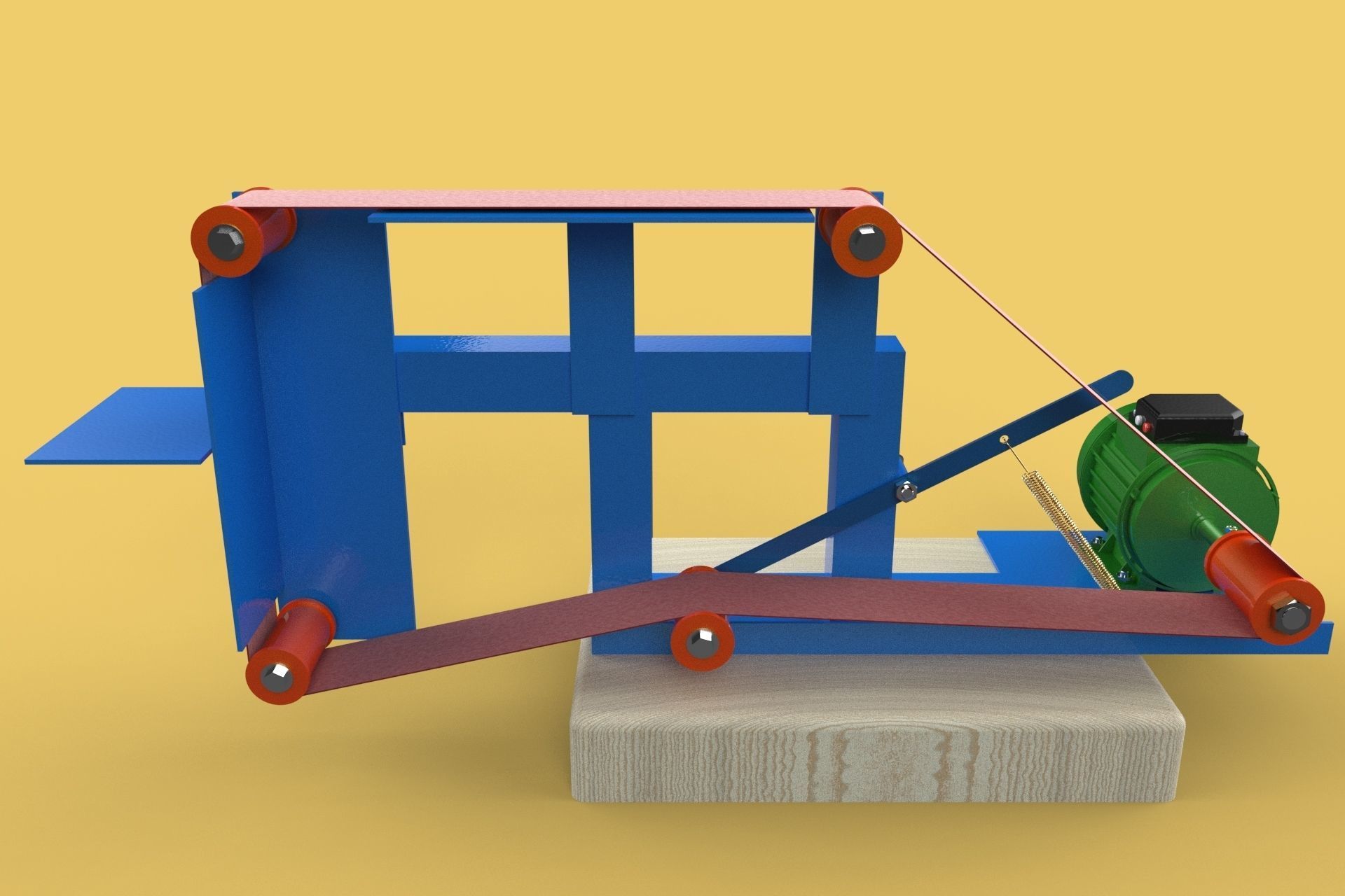 BELT POLISHER GRINDER SANDER ABRASIVE EDGES SHARPENER 3D model_1