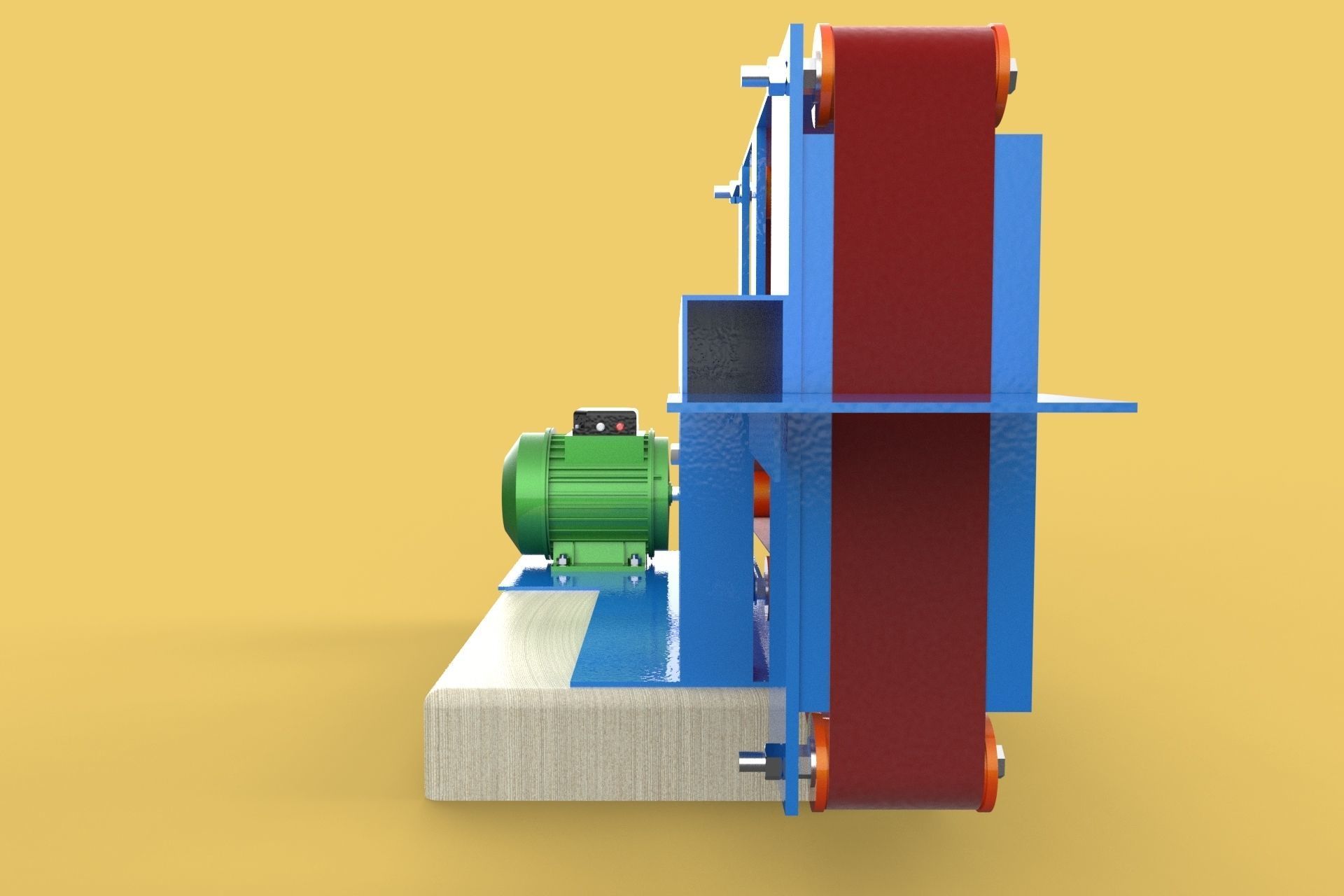 BELT POLISHER GRINDER SANDER ABRASIVE EDGES SHARPENER 3D model_4