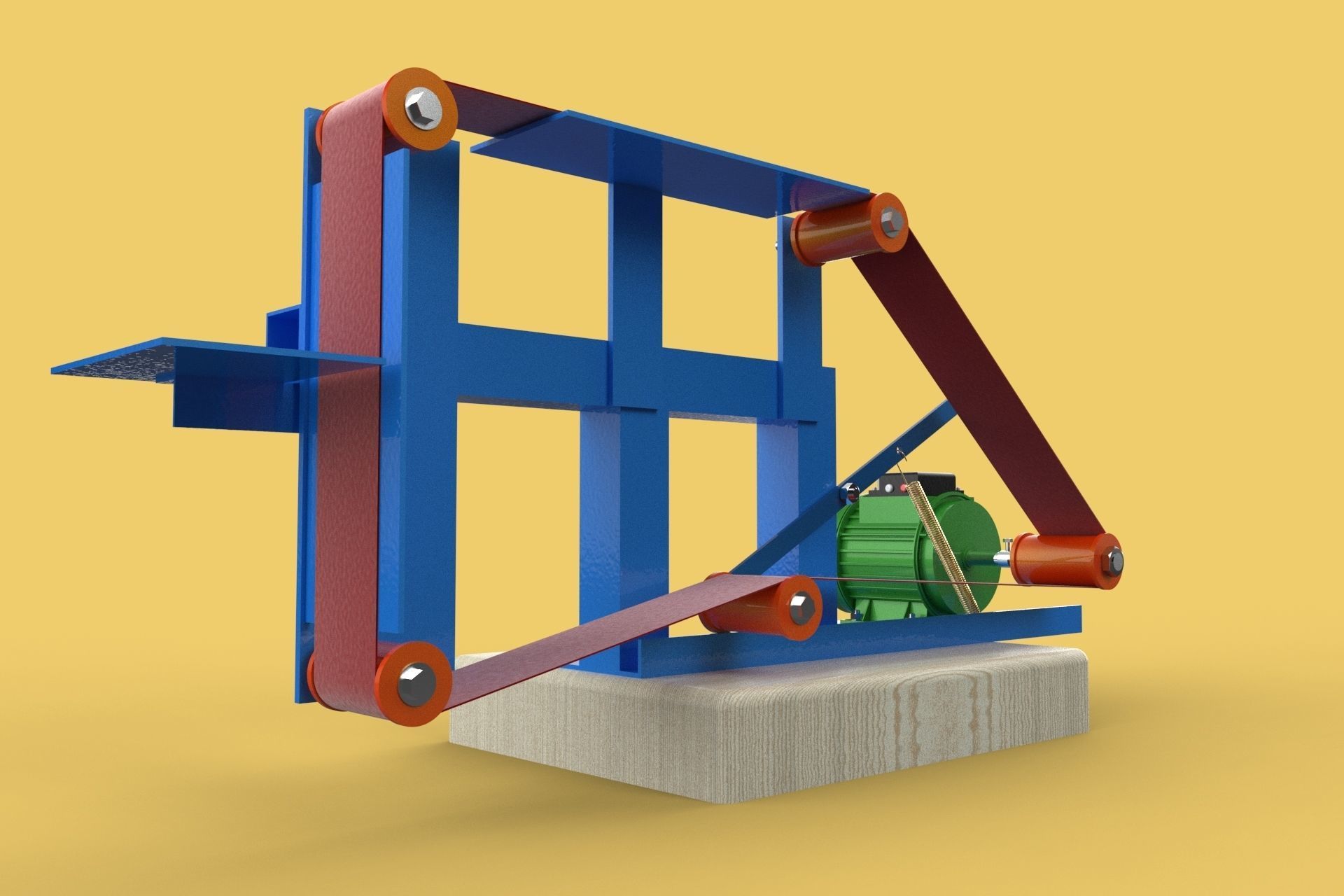 BELT POLISHER GRINDER SANDER ABRASIVE EDGES SHARPENER 3D model_8