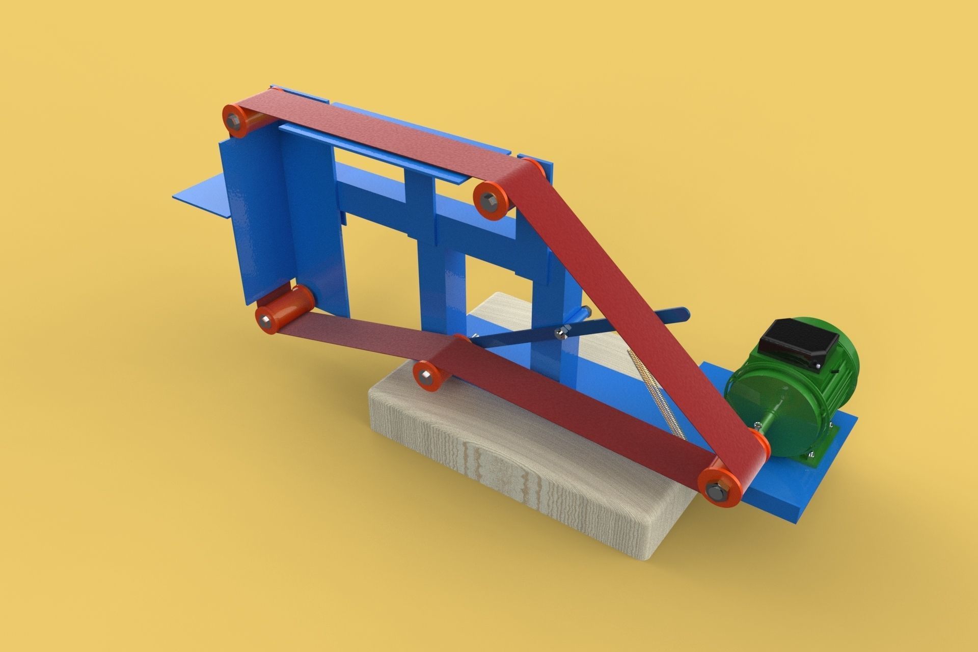 BELT POLISHER GRINDER SANDER ABRASIVE EDGES SHARPENER 3D model_7