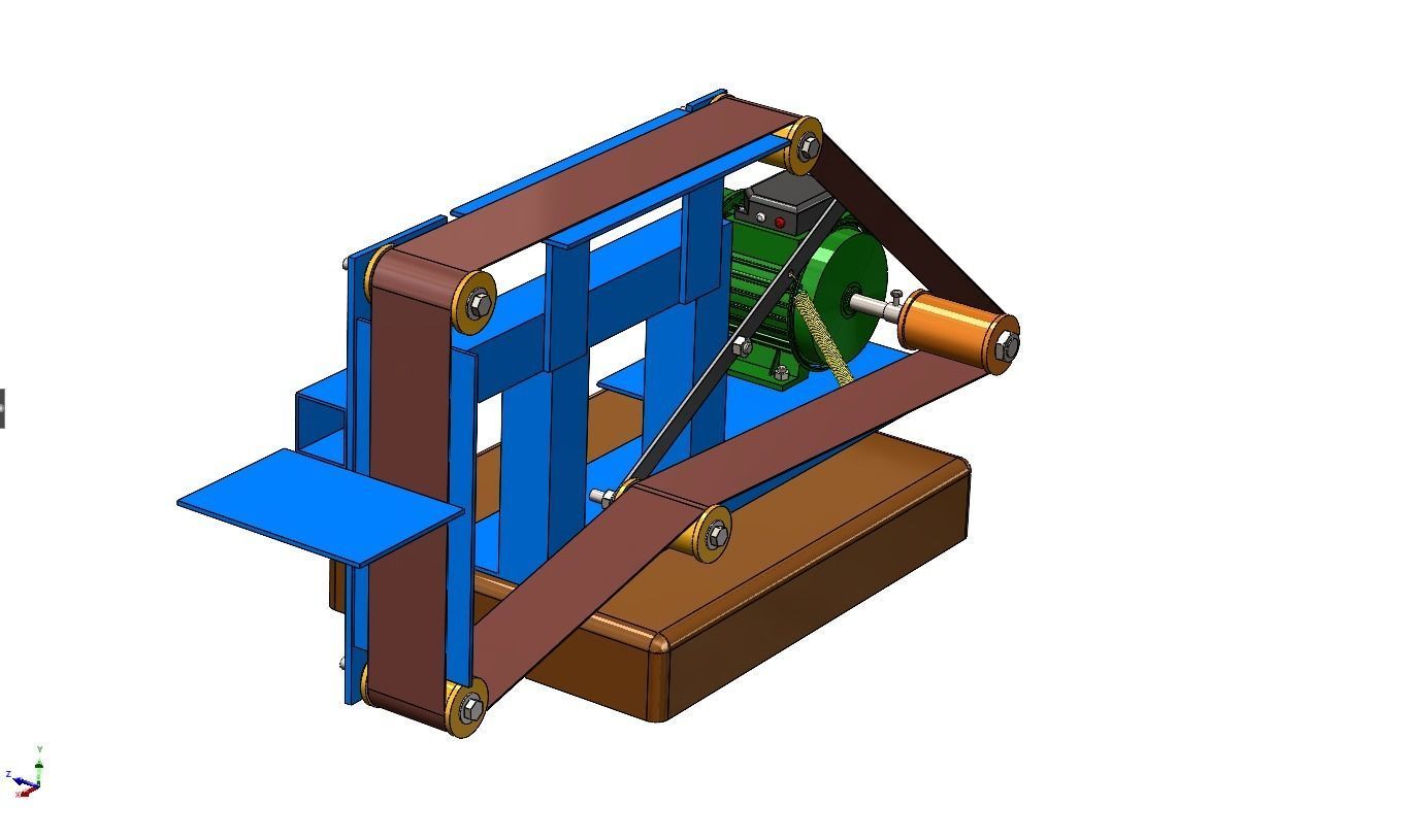 BELT POLISHER GRINDER SANDER ABRASIVE EDGES SHARPENER 3D model_12