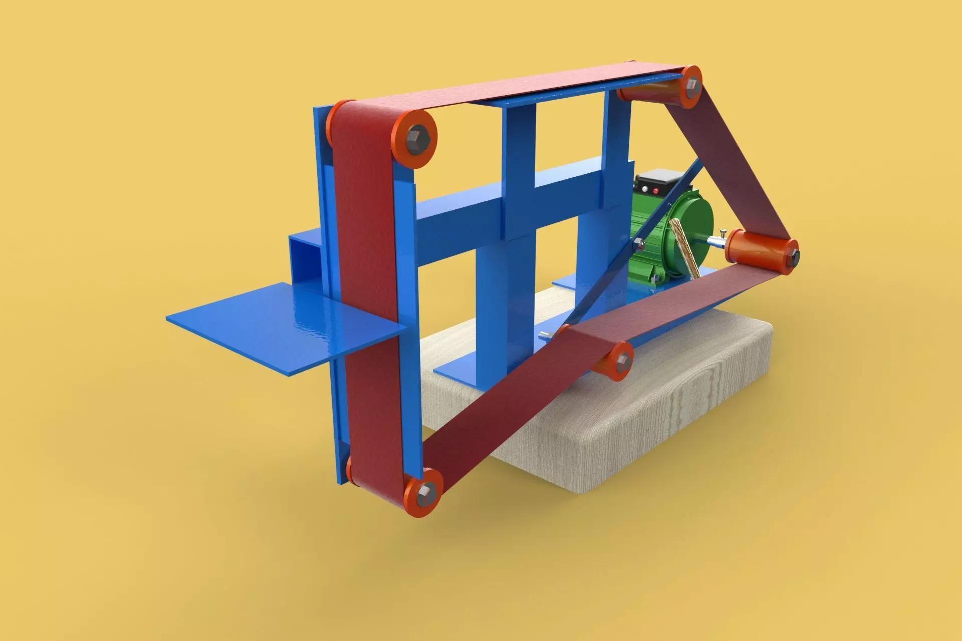 BELT POLISHER GRINDER SANDER ABRASIVE EDGES SHARPENER 3D model_0