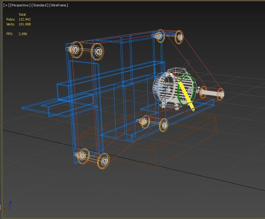 BELT POLISHER GRINDER SANDER ABRASIVE EDGES SHARPENER 3D model_11